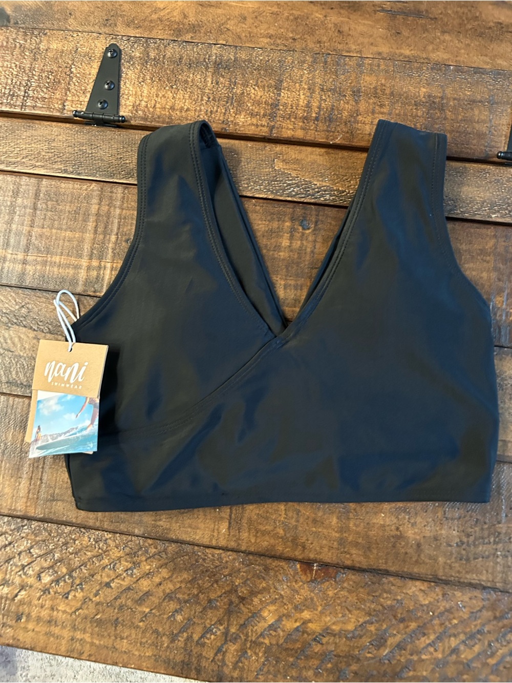 Nani Swimwear Black V-Neck Bralette Bikini Top